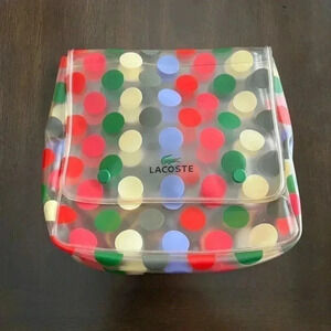 VINTAGELACOSTE POLKA-DOT COSMETIC BAG